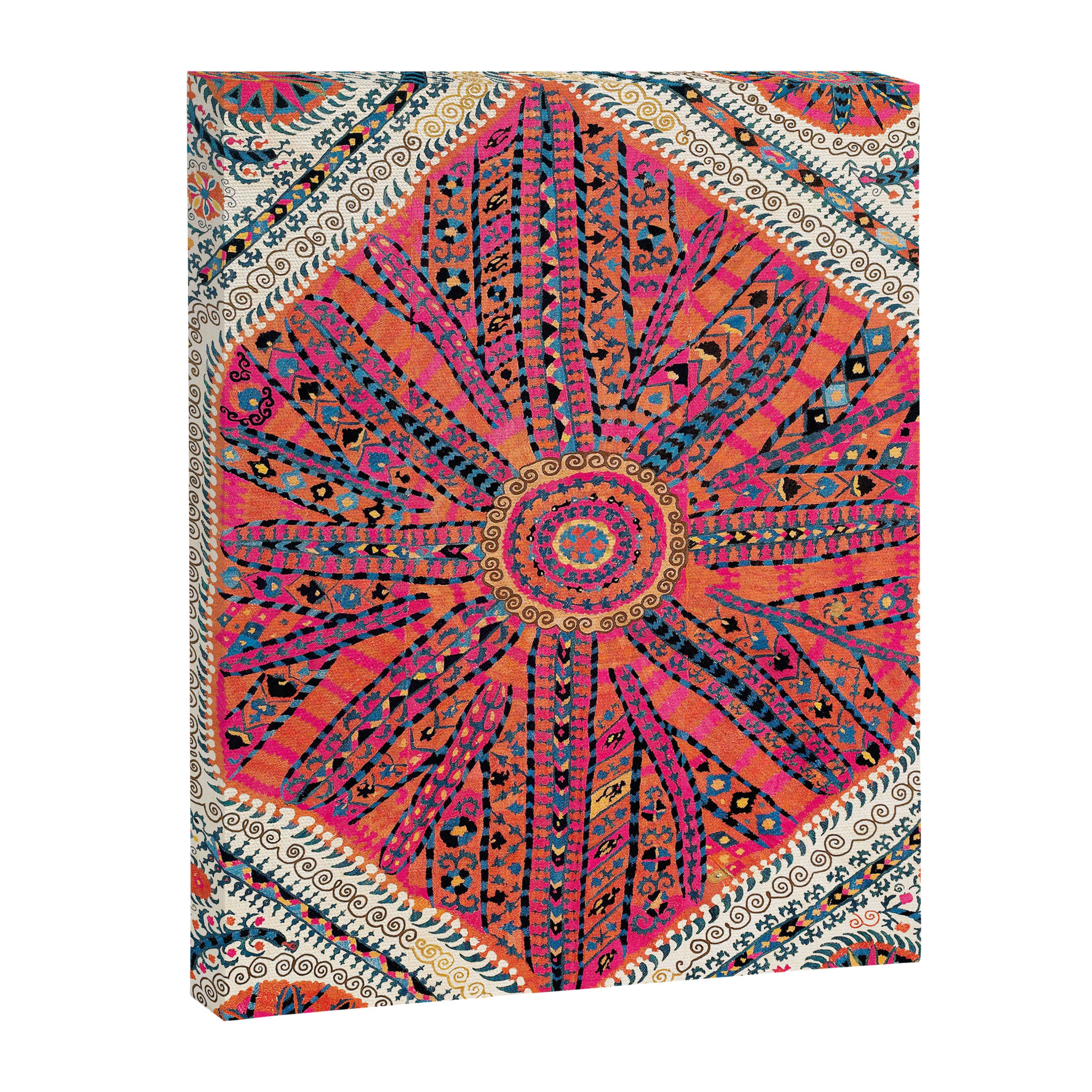 Large Medallion Suzani Bokhara Uzbekistan Embroidery Print Canvas Print Gallery Image 3