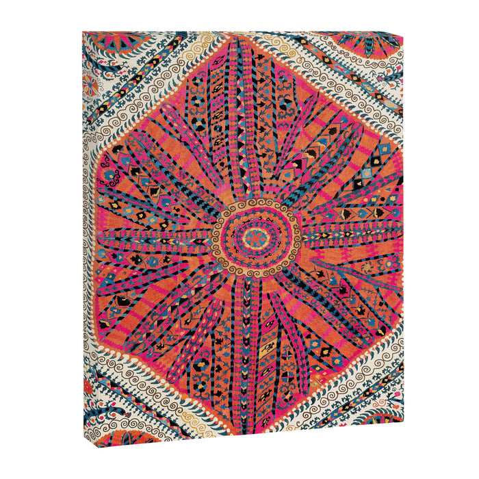Large Medallion Suzani Bokhara Uzbekistan Embroidery Print Canvas Print Gallery Image 1