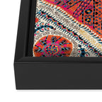 Large Medallion Suzani Bokhara Uzbekistan Embroidery Print Framed Canvas Print Gallery Image 3