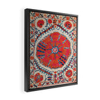 Large Medallion Suzani Bokhara Uzbekistan Embroidery Print Framed Canvas Print Gallery Image 2