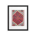 Large Medallion Suzani Bokhara Uzbekistan Embroidery Print Framed Art Print Gallery Image 5