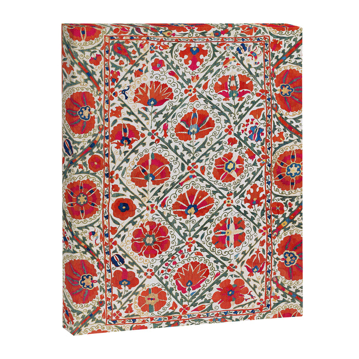 Large Medallion Suzani Bokhara Uzbekistan Floral Embroidery Print Canvas Print Gallery Image 1