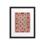 Large Medallion Suzani Bokhara Uzbekistan Floral Embroidery Print Framed Art Print Gallery Image 4