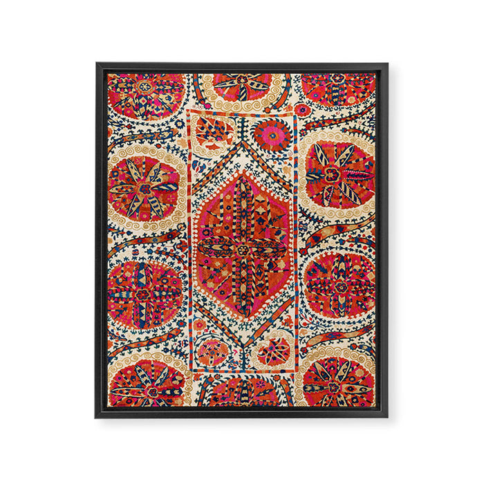 Large Medallion Suzani Print Framed Canvas Print Gallery Image 1