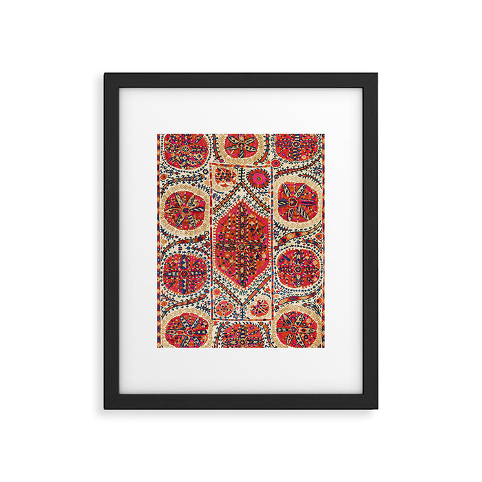 Large Medallion Suzani Print Framed Art Print Gallery Image 1