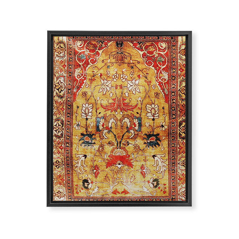 Late 19th Century Fine Tabriz Rug Print Framed Canvas Print Gallery Image 3