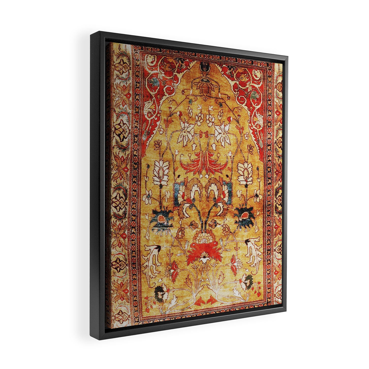 Late 19th Century Fine Tabriz Rug Print Framed Canvas Print Gallery Image 2
