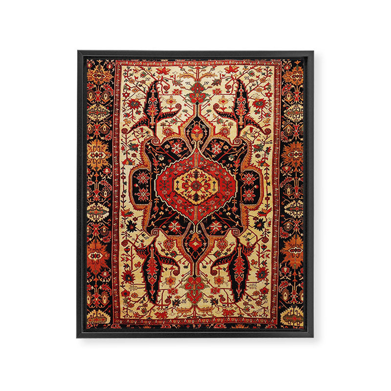 Late 19th Century Serapi Persian Rug Print Framed Canvas Print Gallery Image 3