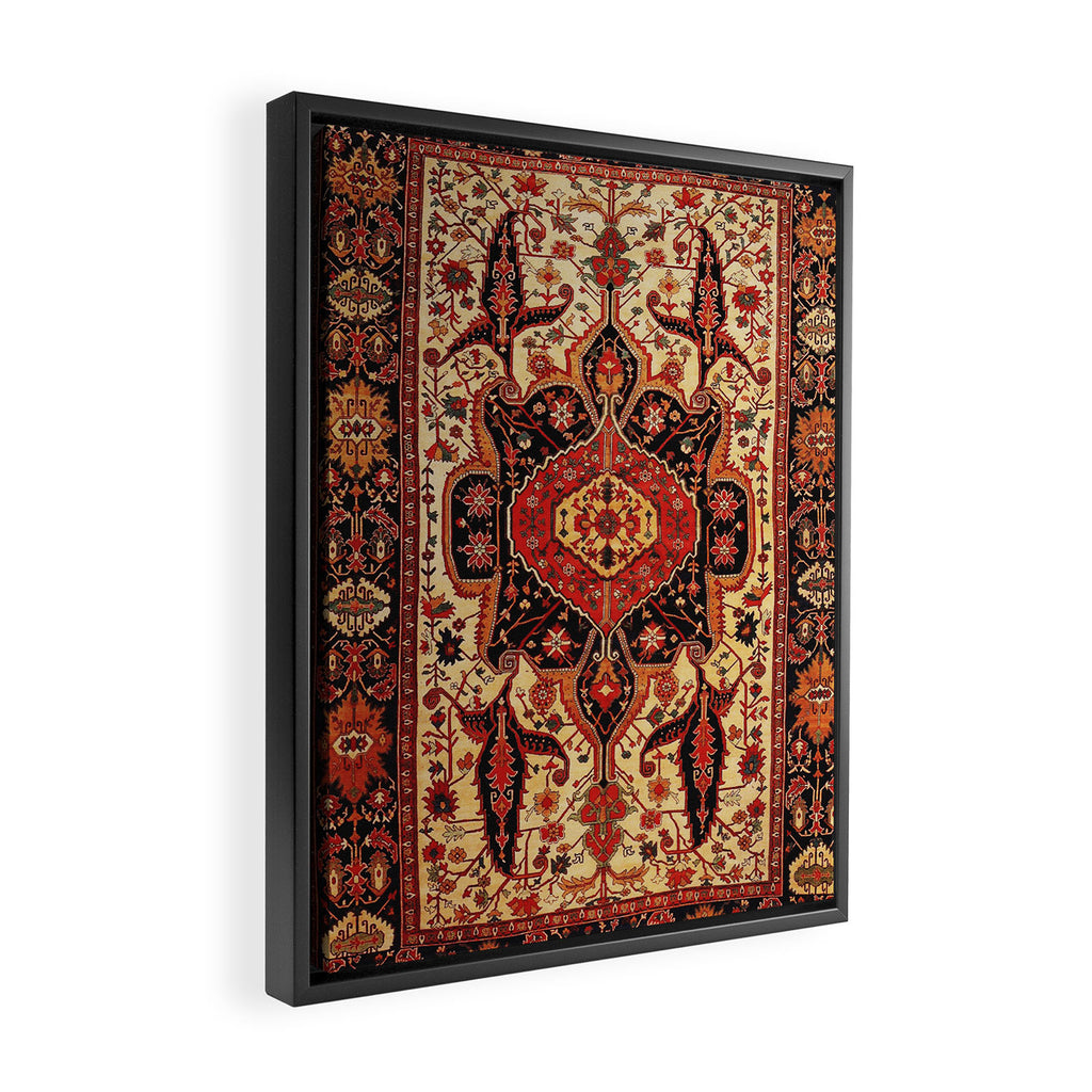 Late 19th Century Serapi Persian Rug Print Framed Canvas Print Gallery Image 2