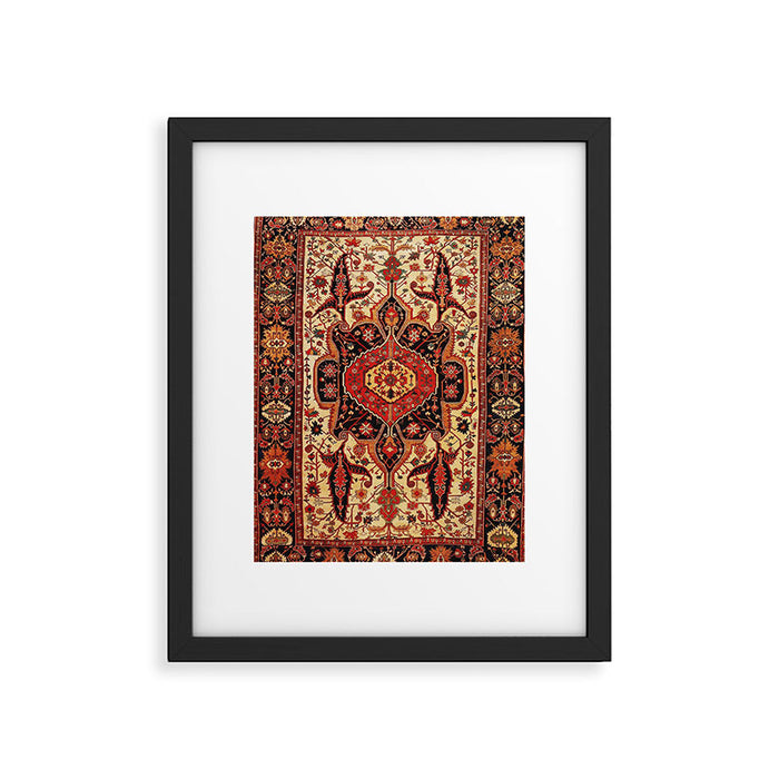 Late 19th Century Serapi Persian Rug Print Framed Art Print Gallery Image 1