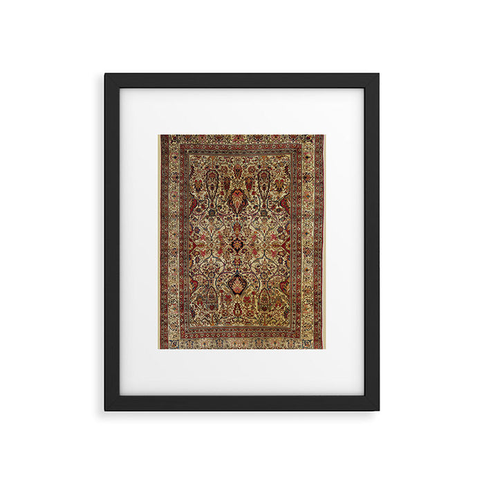 Lavar Kirman Southeast Persian Rug Print Framed Art Print Gallery Image 1