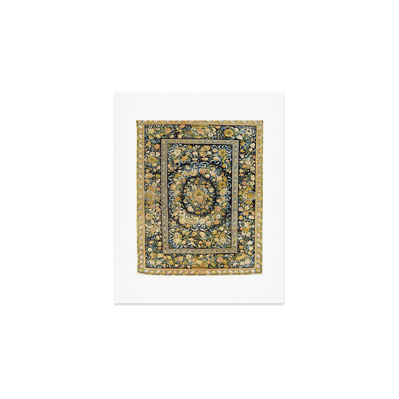 Louis XIV Savonnerie French Floral Carpet Print Art Print Gallery Image 1