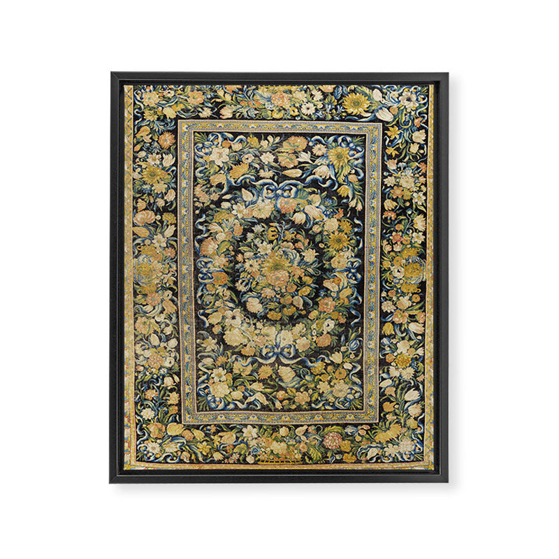 Louis XIV Savonnerie French Floral Carpet Print Framed Canvas Print Gallery Image 3