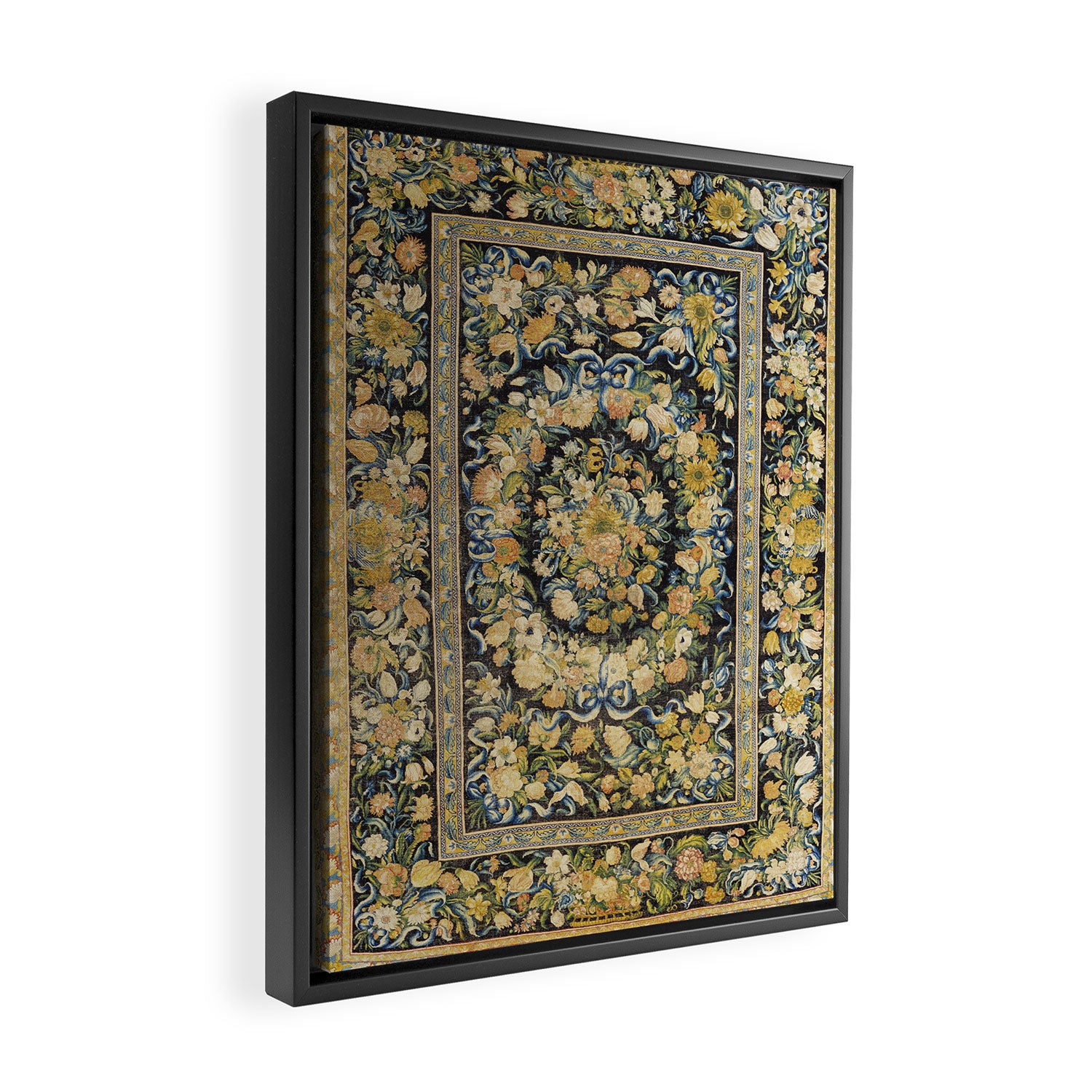 Louis XIV Savonnerie French Floral Carpet Print Framed Canvas Print Gallery Image 2