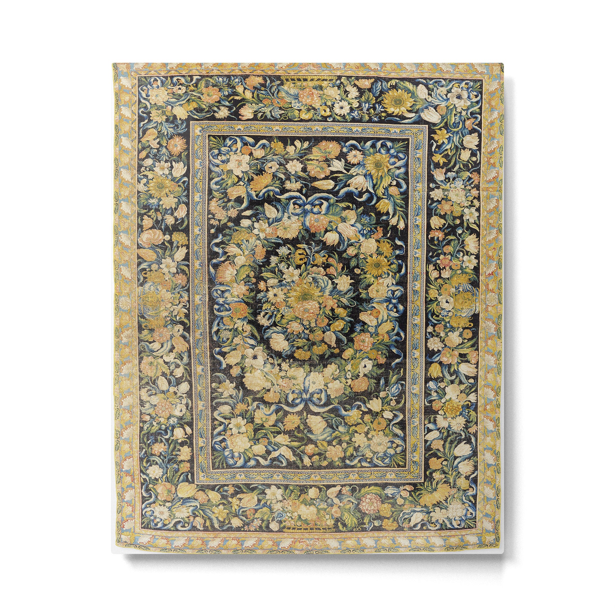 Louis XIV Savonnerie French Floral Carpet Print Metal Print Gallery Image 4