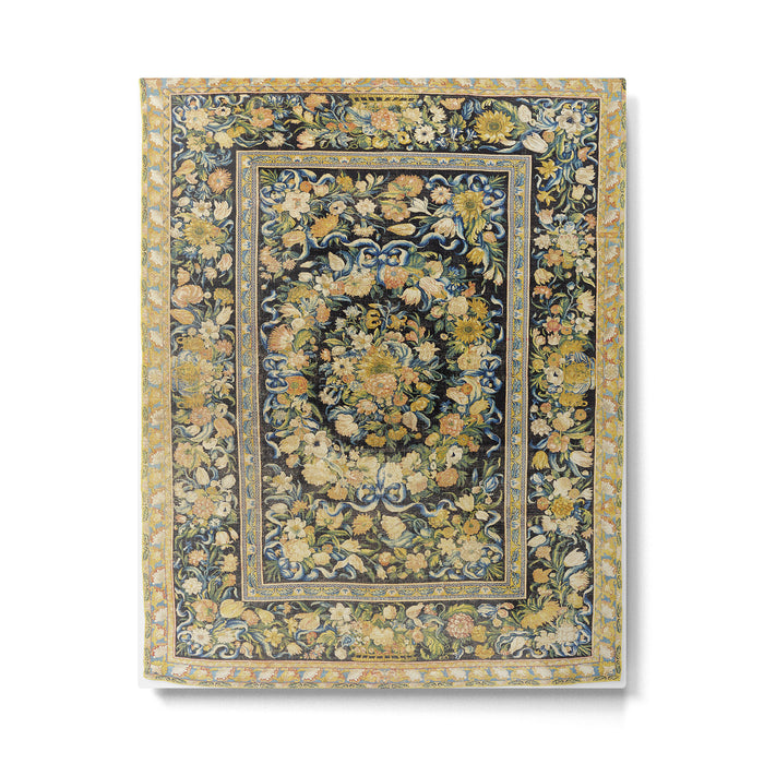 Louis XIV Savonnerie French Floral Carpet Print Metal Print Gallery Image 1