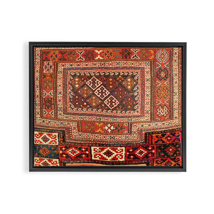 Luri Bakhtiari  Antique West Persian Bag Face Print Framed Canvas Print Gallery Image 1