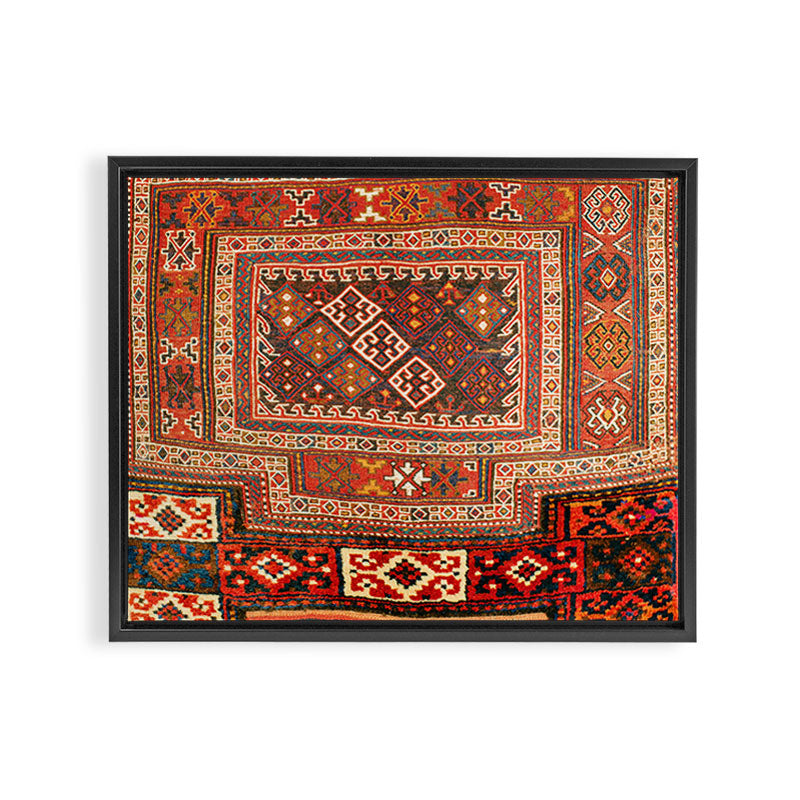 Luri Bakhtiari  Antique West Persian Bag Face Print Framed Canvas Print Gallery Image 3