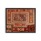Luri Bakhtiari  Antique West Persian Bag Face Print Framed Canvas Print Gallery Image 3