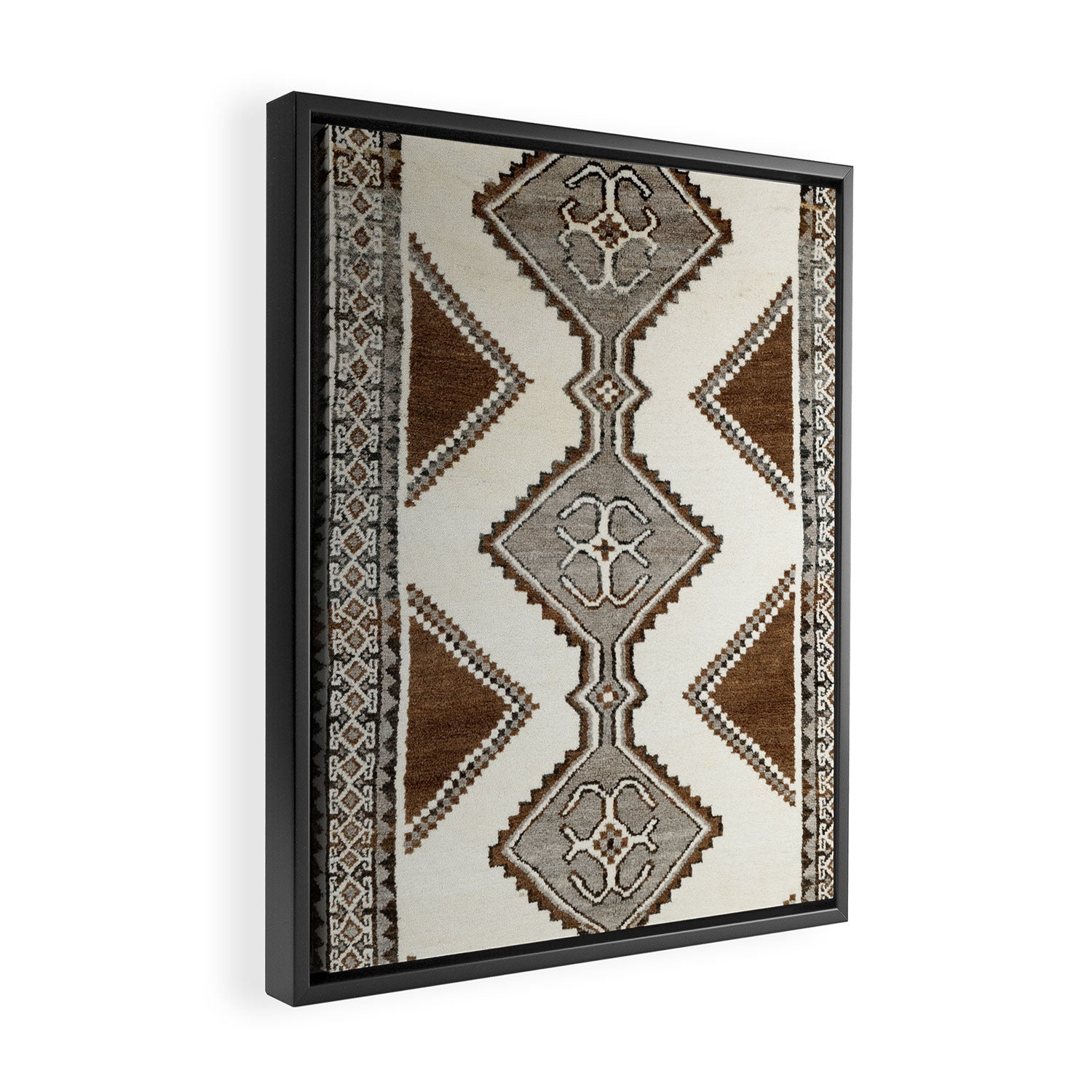 Luri Gabbeh  Antique Fars South West Persian Rug Print Framed Canvas Print Gallery Image 2