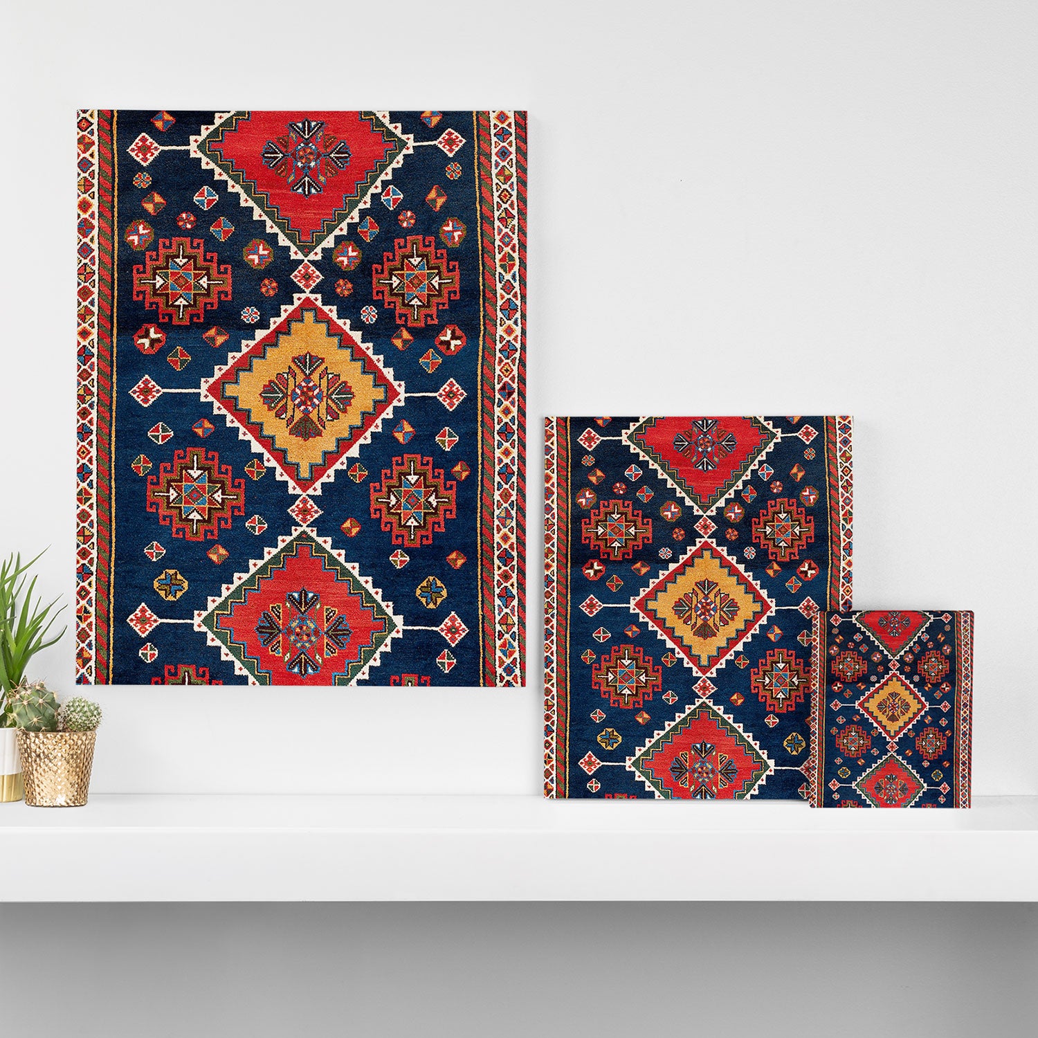 Luri Gabbeh Fars Southwest Persian Rug Print Canvas Print Gallery Image 3