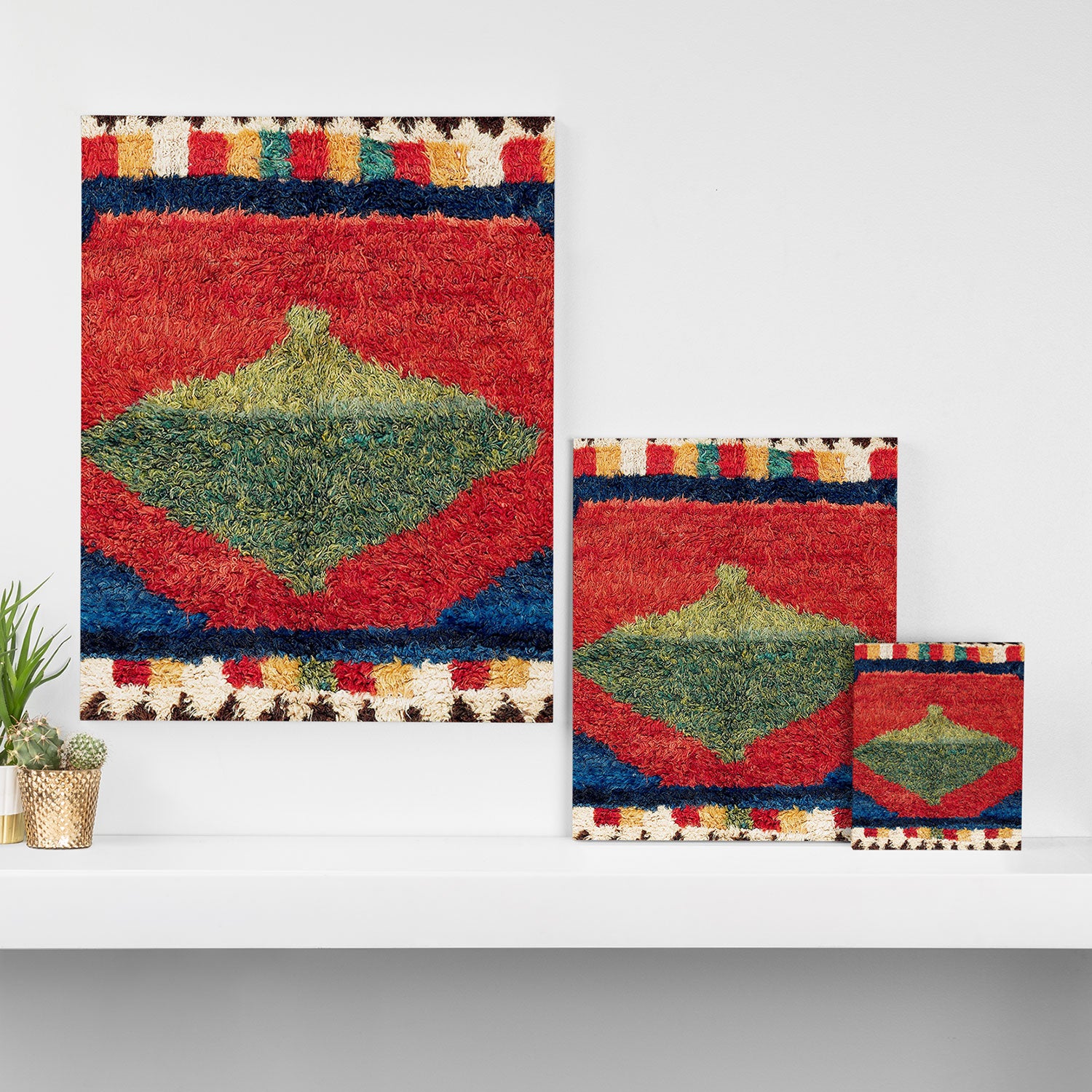 Luri Gabbeh Fars Southwest Persian Rug Print Canvas Print Gallery Image 3