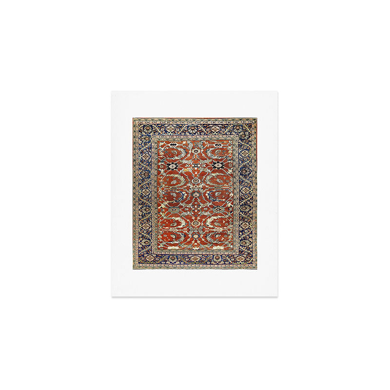 Mahal Arak West Persian Rug Print Art Print Gallery Image 1