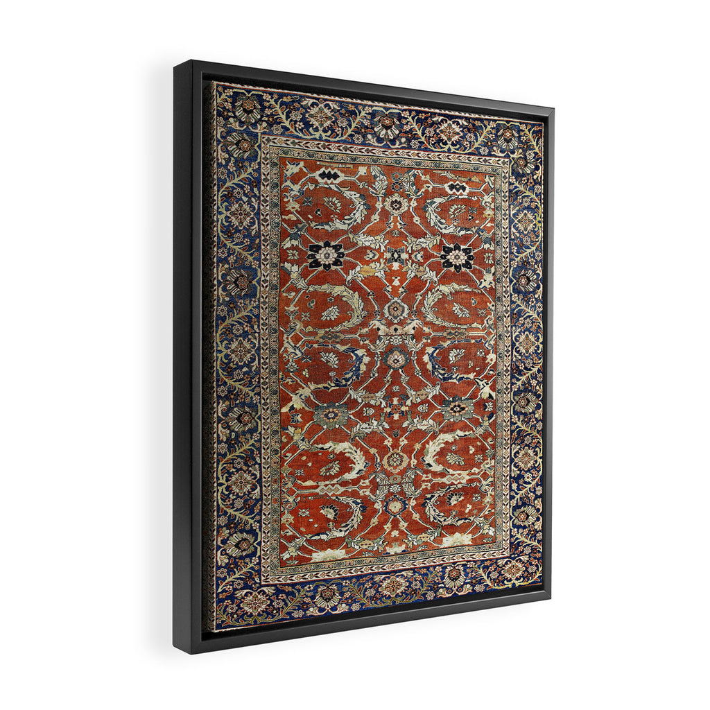 Mahal Arak West Persian Rug Print Framed Canvas Print Gallery Image 2