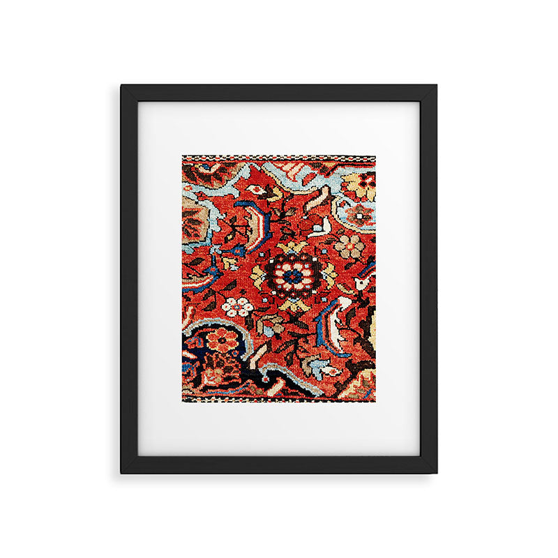 Mahal Vagireh Arak West Persian Rug Sampler Print Framed Art Print Gallery Image 4