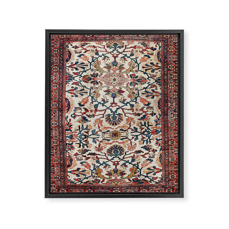Mahal West Persian Rug Print Framed Canvas Print Gallery Image 3