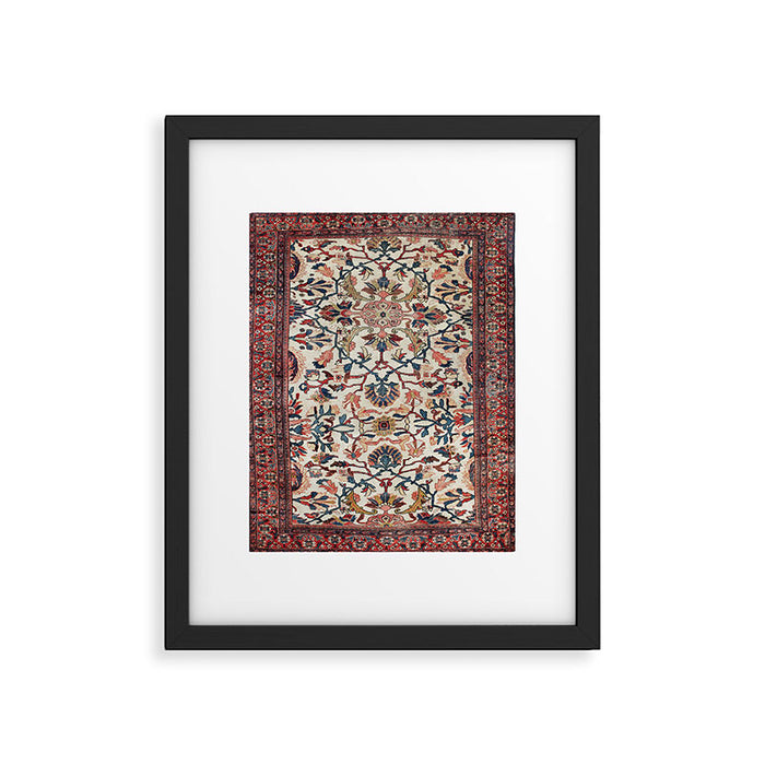 Mahal West Persian Rug Print Framed Art Print Gallery Image 1
