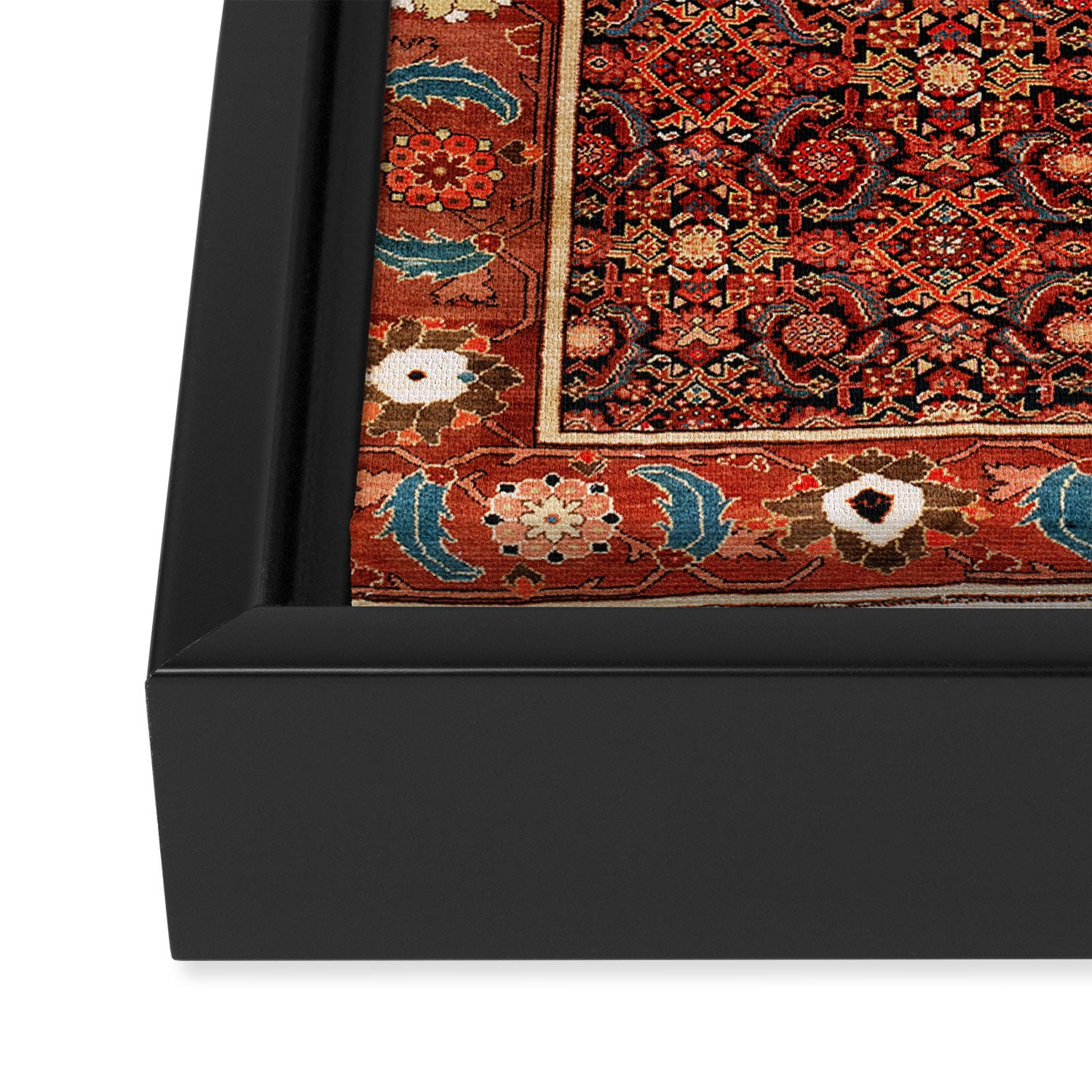 Malayer  Antique West Persian Rug Print Framed Canvas Print Gallery Image 3