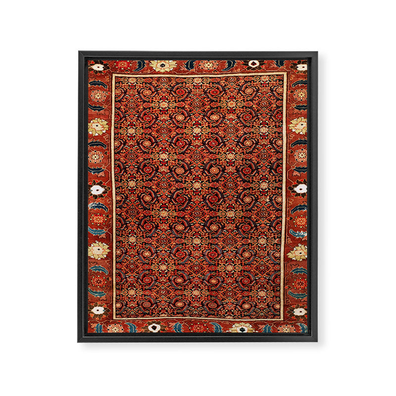 Malayer  Antique West Persian Rug Print Framed Canvas Print Gallery Image 3