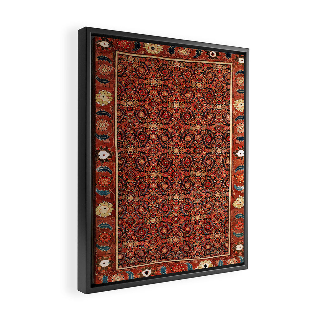 Malayer  Antique West Persian Rug Print Framed Canvas Print Gallery Image 2