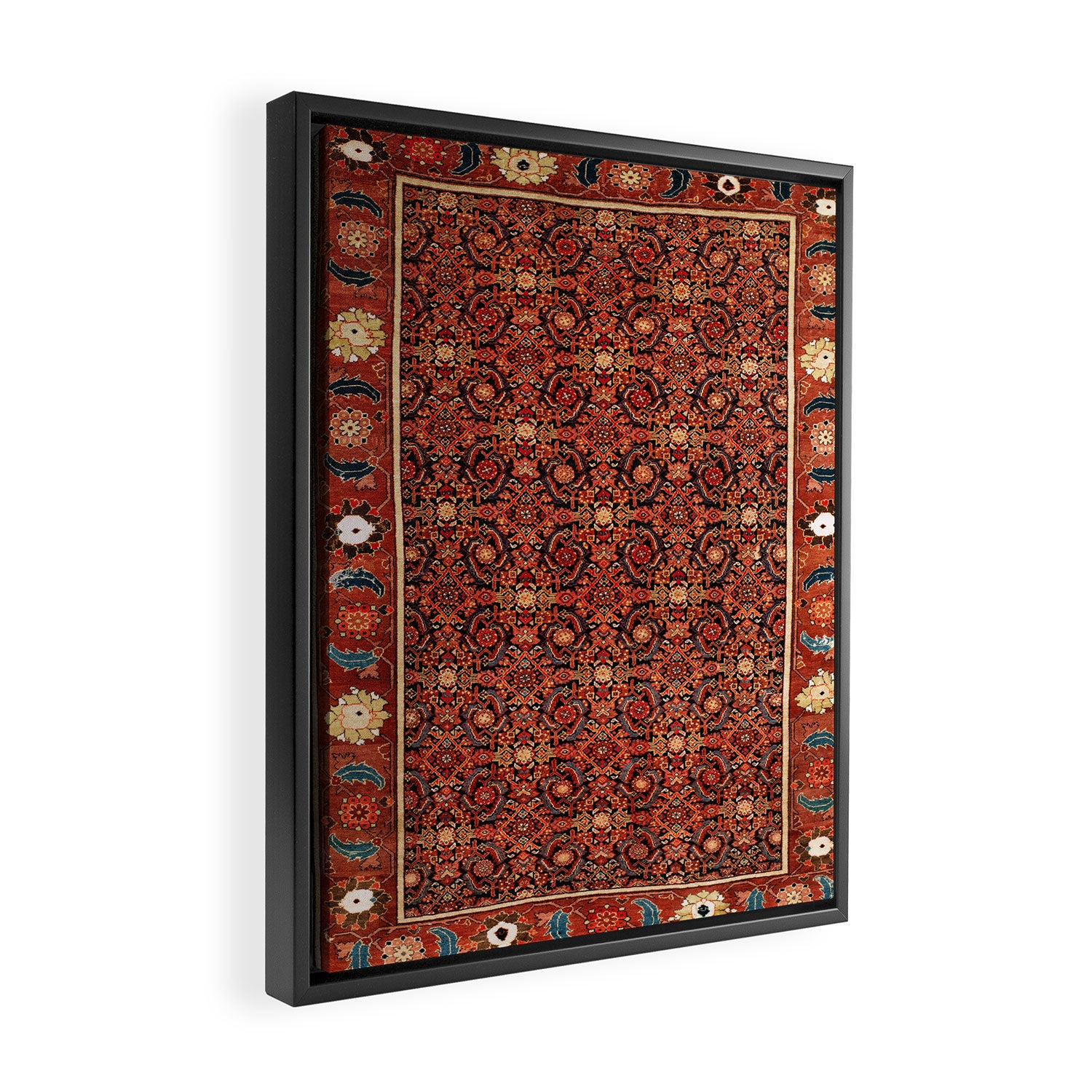 Malayer  Antique West Persian Rug Print Framed Canvas Print Gallery Image 2