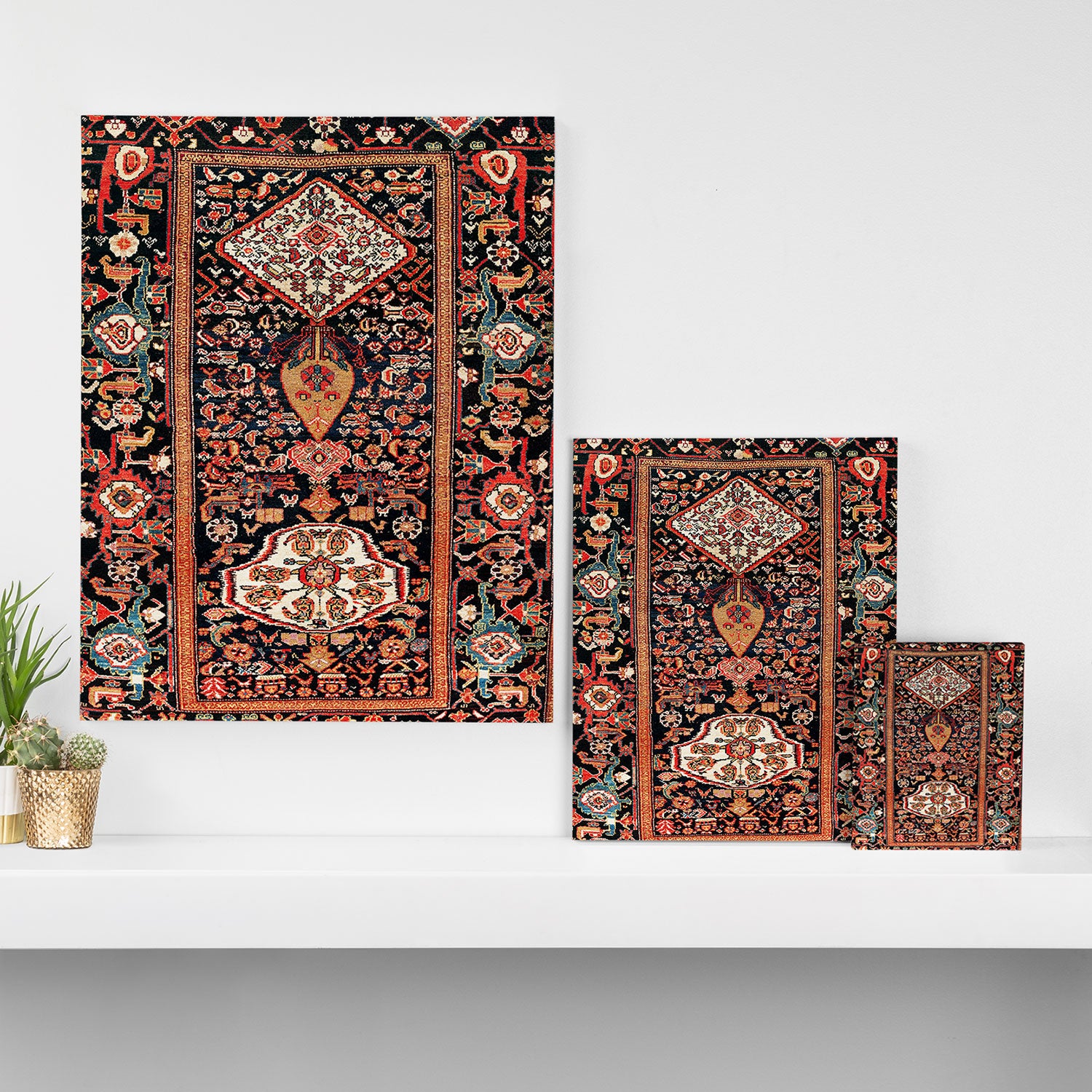 Malayer Hamadan West Persian Rug Canvas Print Gallery Image 3