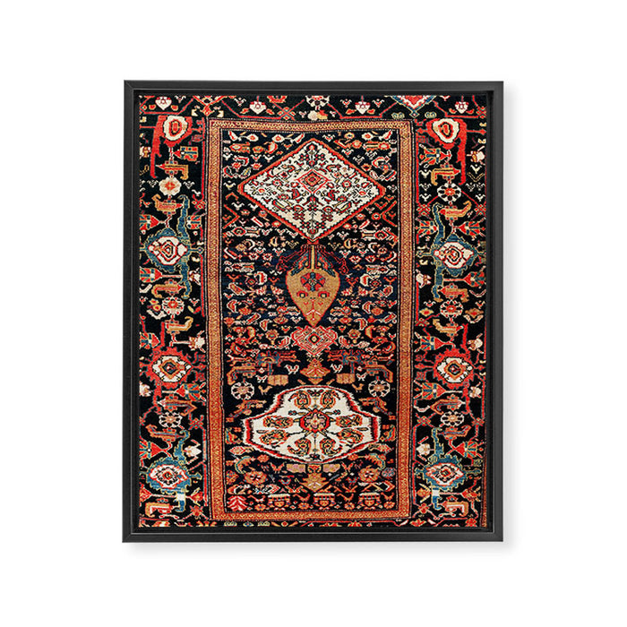 Malayer Hamadan West Persian Rug Framed Canvas Print Gallery Image 1
