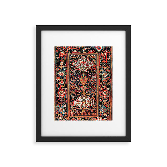 Malayer Hamadan West Persian Rug Framed Art Print Gallery Image 1