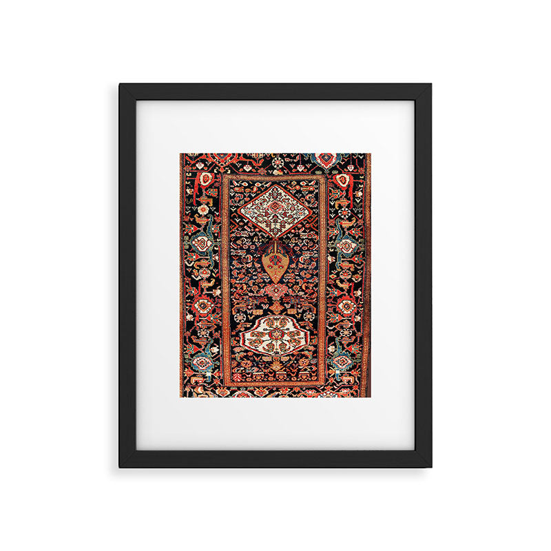 Malayer Hamadan West Persian Rug Framed Art Print Gallery Image 4