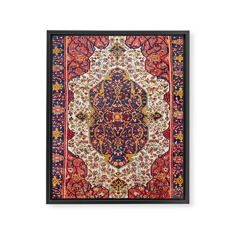 Malayer West Persian Rug Print Framed Canvas Print Gallery Image 3