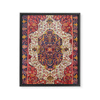 Malayer West Persian Rug Print Framed Canvas Print Gallery Image 3