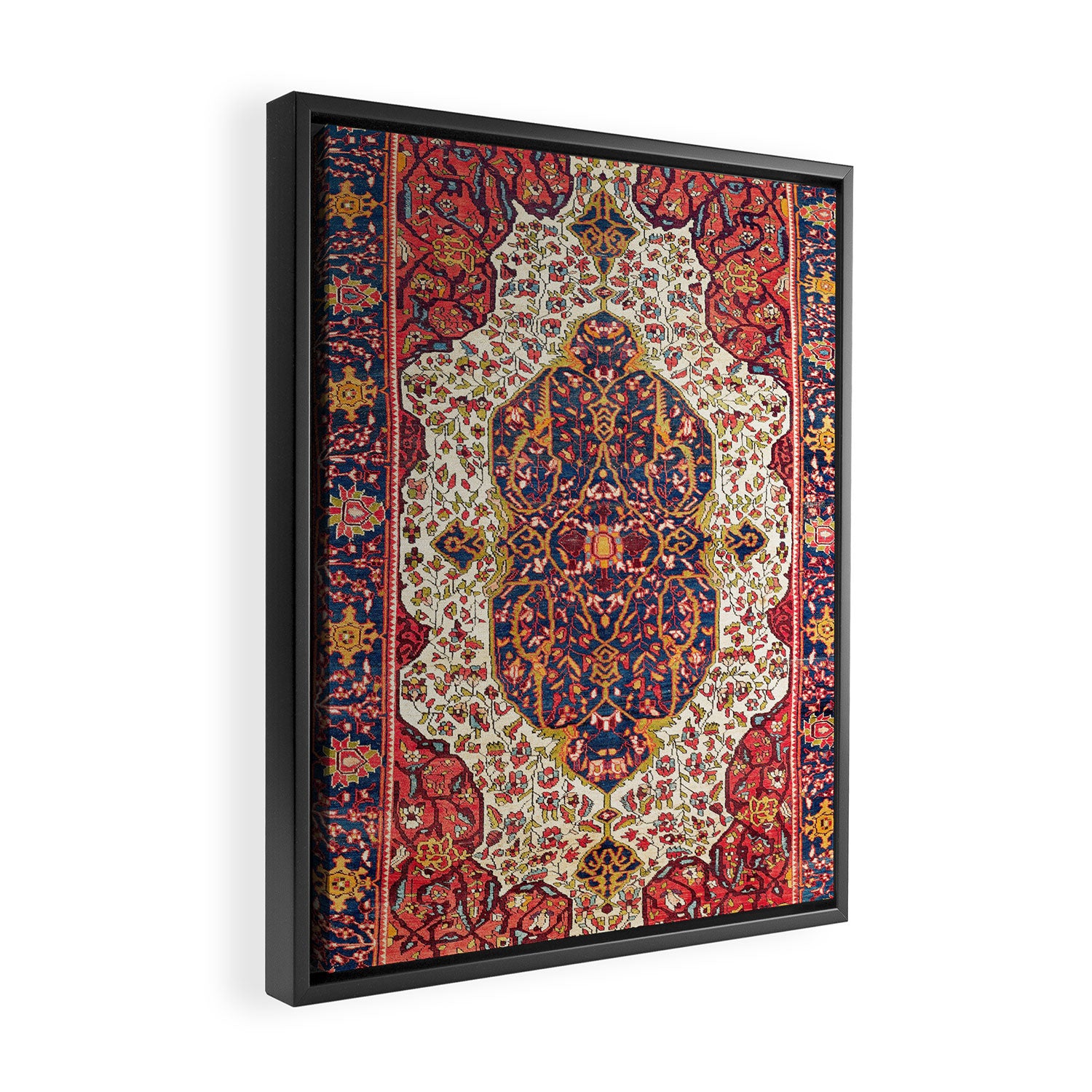Malayer West Persian Rug Print Framed Canvas Print Gallery Image 2