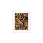 Mantes Antique Persian Animal Rug Print Art Print Gallery Image 1