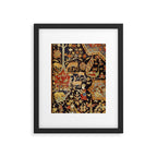 Mantes Antique Persian Animal Rug Print Framed Art Print Gallery Image 5