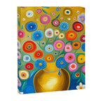 Many Abstract Flowers in a Gold Vase Canvas Print Gallery Image 8
