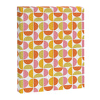 Mid Century Modern Pink Red Green Orange Geometric Canvas Print Gallery Image 3