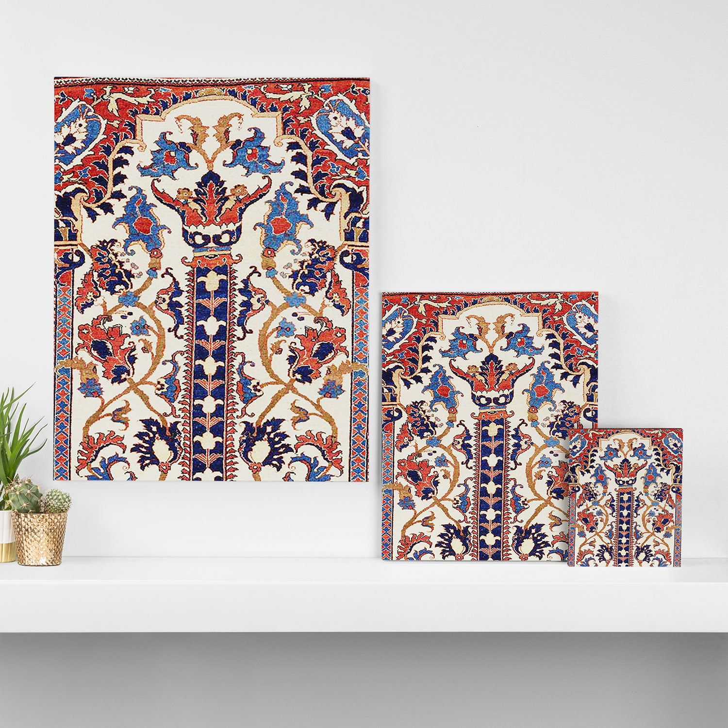 Mihrab  Antique Persian Rug Print Canvas Print Gallery Image 3