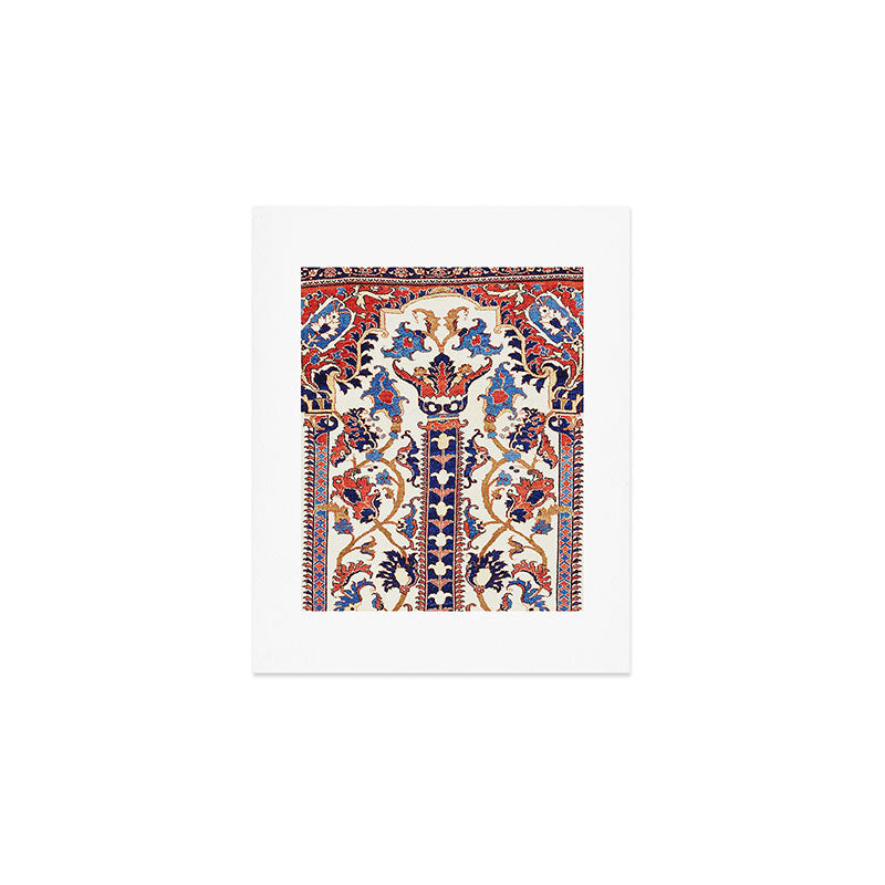 Mihrab  Antique Persian Rug Print Art Print Gallery Image 1