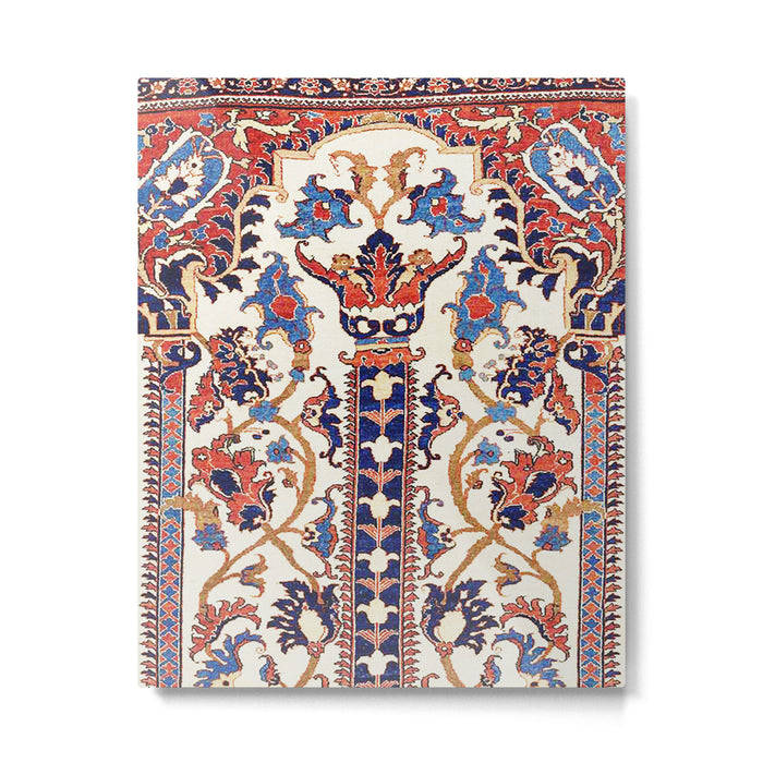 Mihrab  Antique Persian Rug Print Metal Print Gallery Image 1