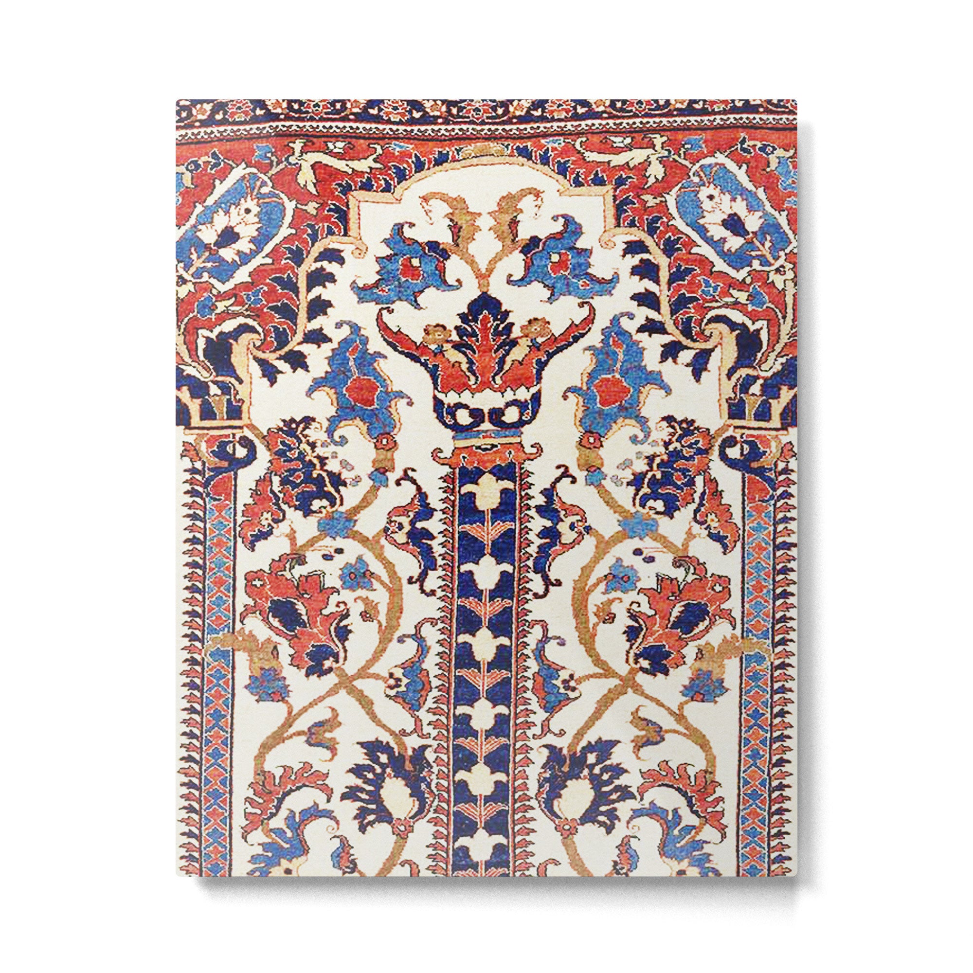 Mihrab  Antique Persian Rug Print Metal Print Gallery Image 6